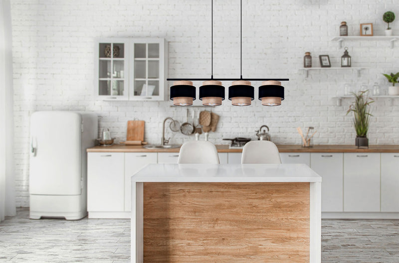 Kaja Gato 4L linear suspension pendant lamp E27 H 100.0cm