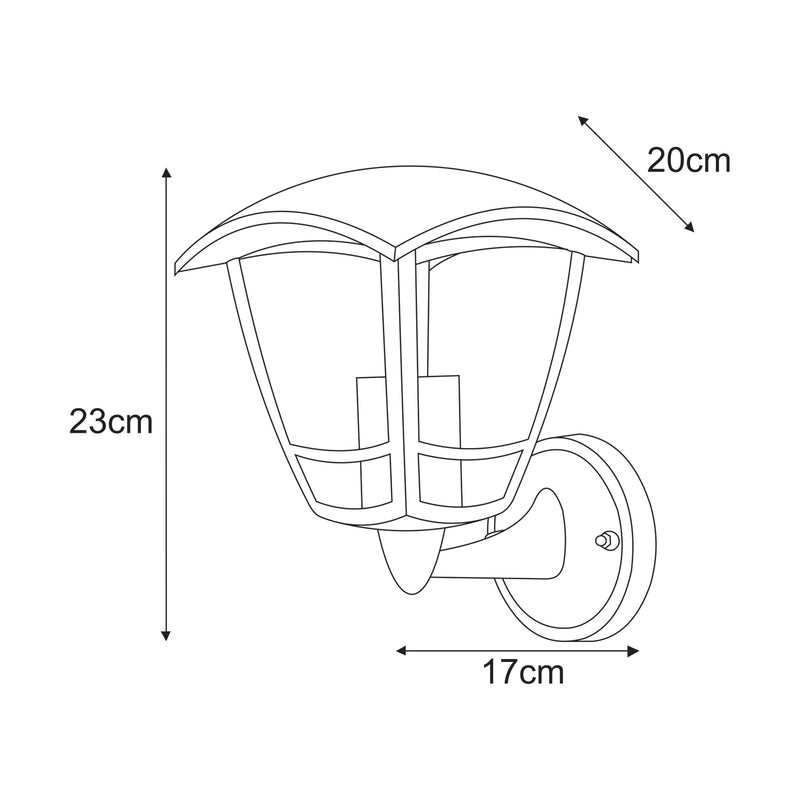 Kaja Napoli 1L outdoor wall lamp E27 H 23.0cm