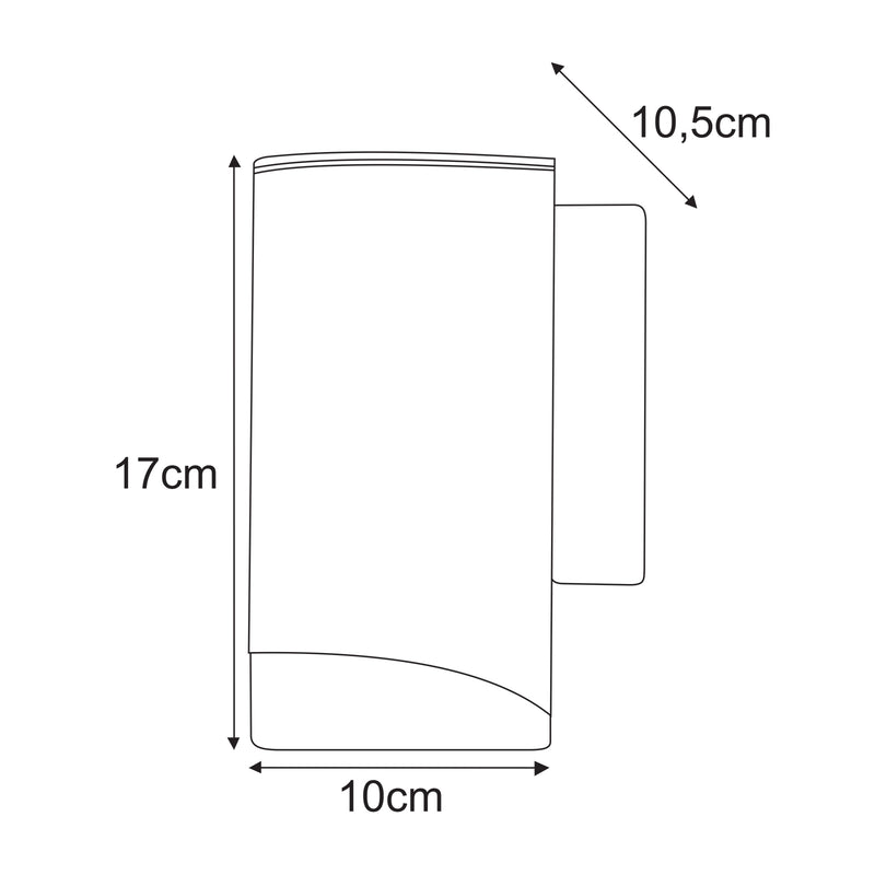Kaja Prima 1L outdoor wall lamp GU10 H 17.0cm