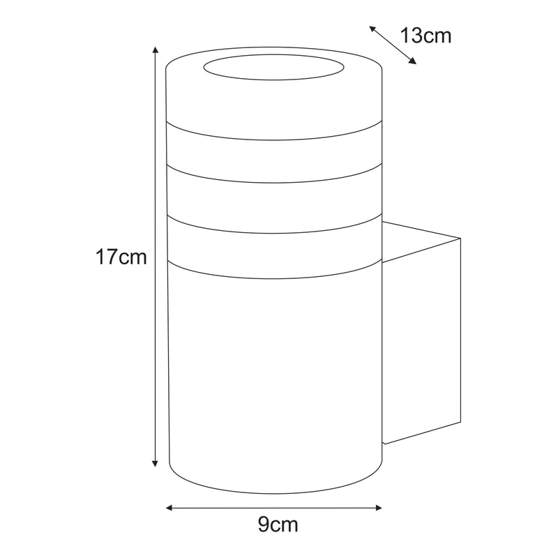 Kaja Solin 1L outdoor wall lamp E27 H 17.0cm