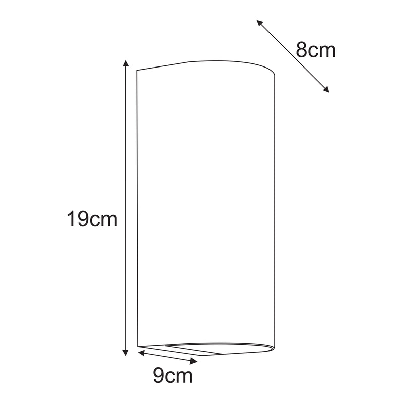 Kaja Prima 2L outdoor wall lamp GU10 H 19.0cm