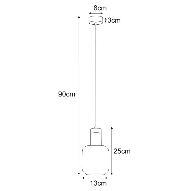 Kaja Denis 1L pendant lamp E27 H 90.0cm