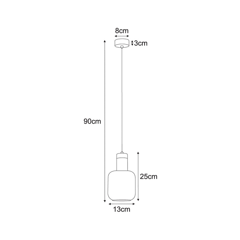 Kaja Doka 1L pendant lamp E27 H 90.0cm