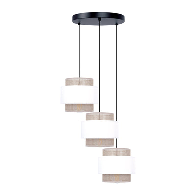 Kaja Cezar 3L pendant lamp E27 H 100.0cm