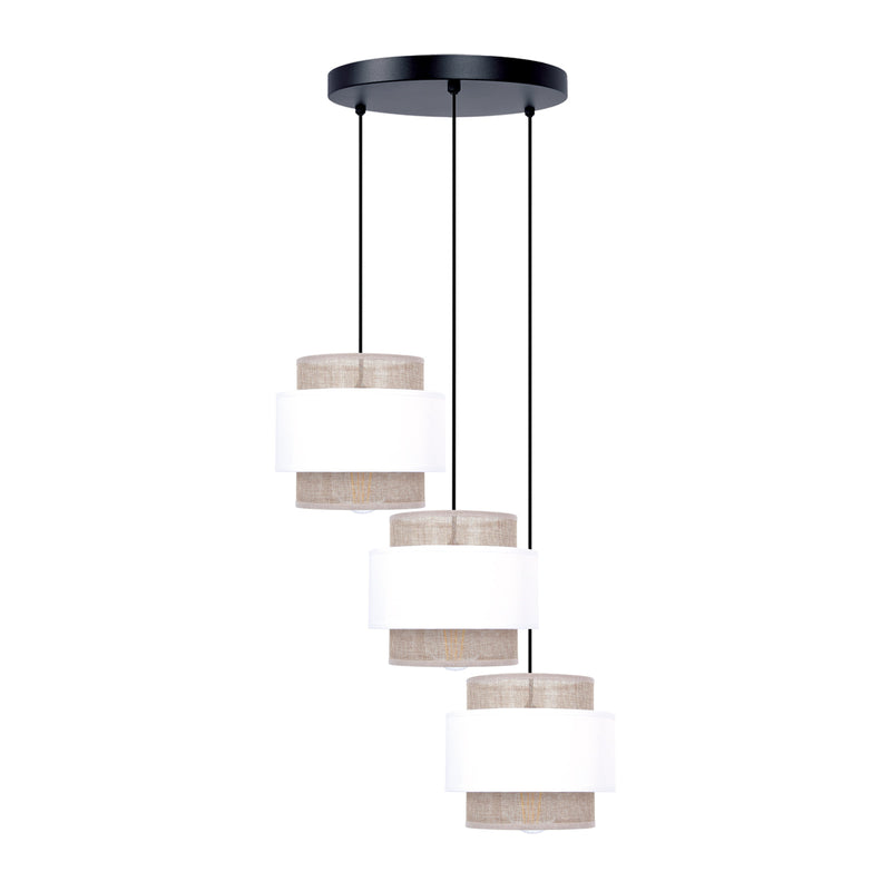 Kaja Cezar 3L pendant lamp E27 H 100.0cm