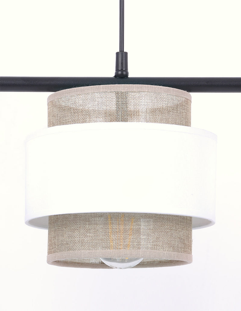 Kaja Cezar 4L linear suspension pendant lamp E27 H 100.0cm