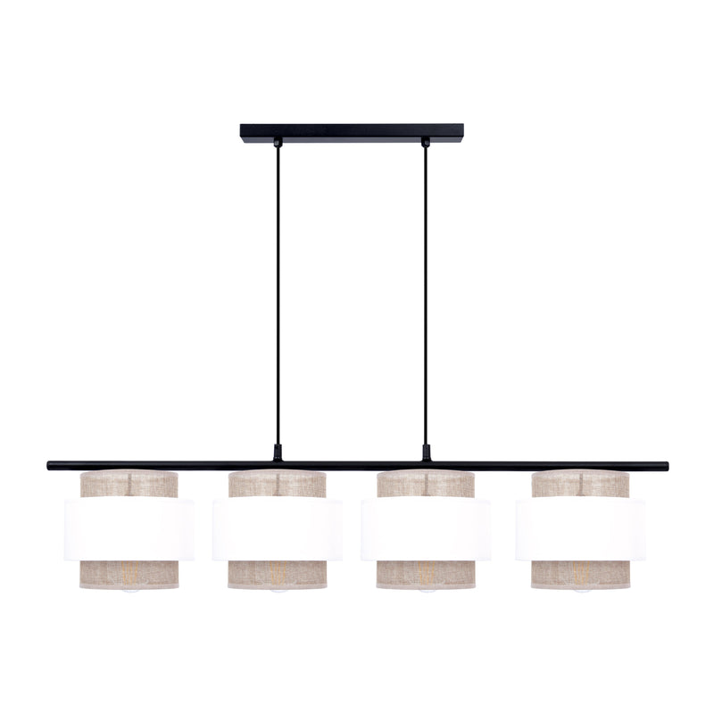 Kaja Cezar 4L linear suspension pendant lamp E27 H 100.0cm