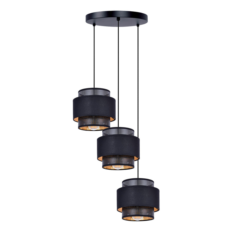 Kaja Amos 3L pendant lamp E27 H 100.0cm