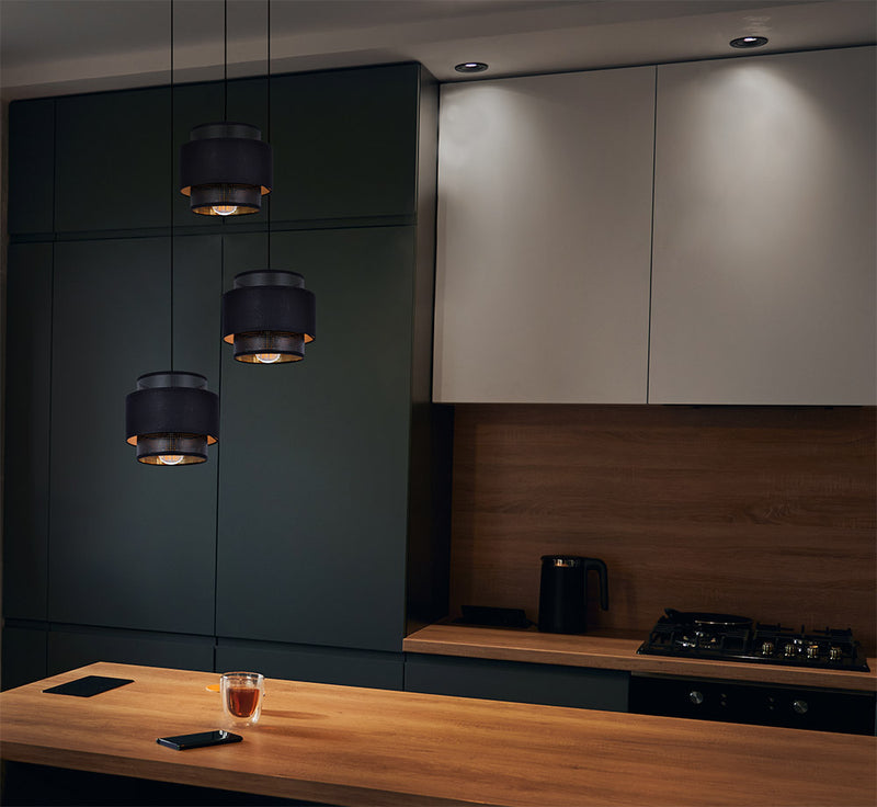 Kaja Amos 3L pendant lamp E27 H 100.0cm