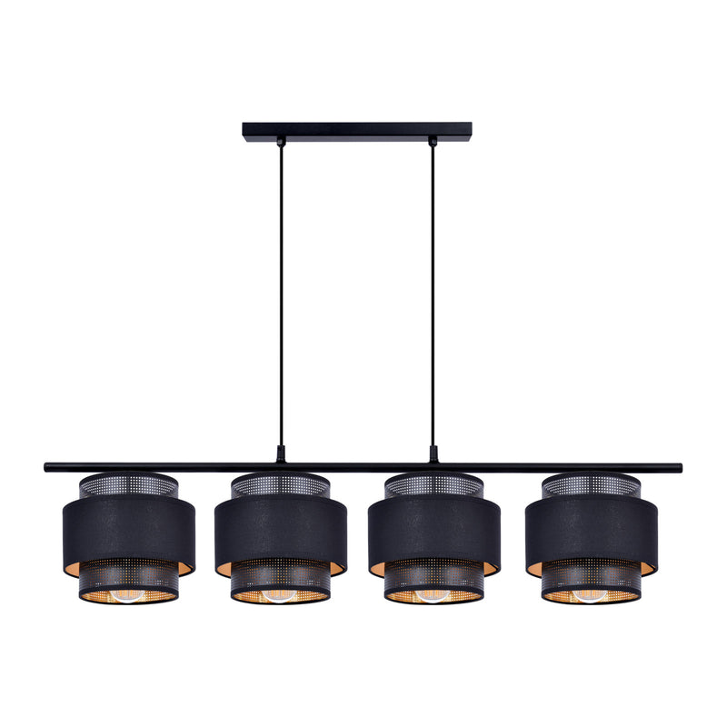 Kaja Amos 4L linear suspension pendant lamp E27 H 100.0cm