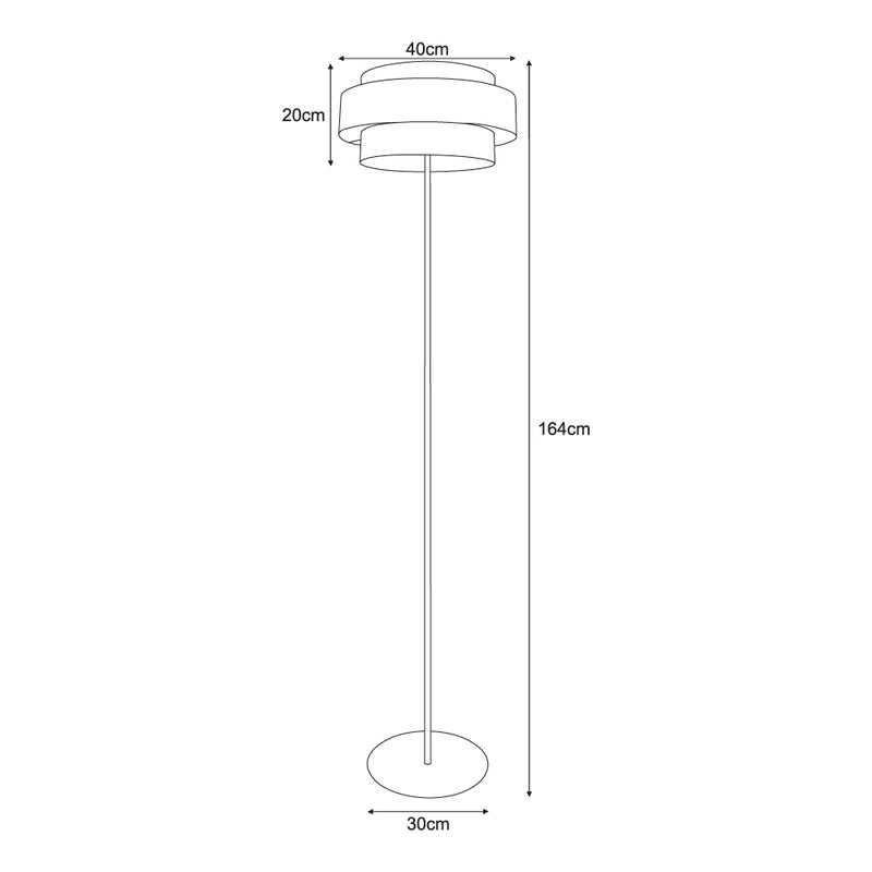 Kaja Amos 1L floor lamp E27 H 164.0cm
