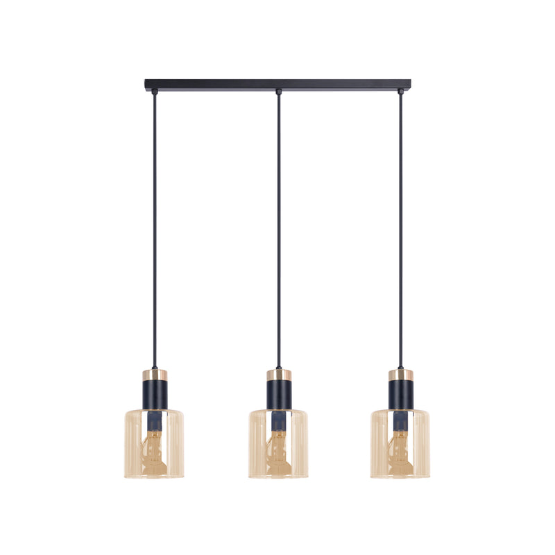 Kaja Alto 3L linear suspension pendant lamp E27 H 90.0cm
