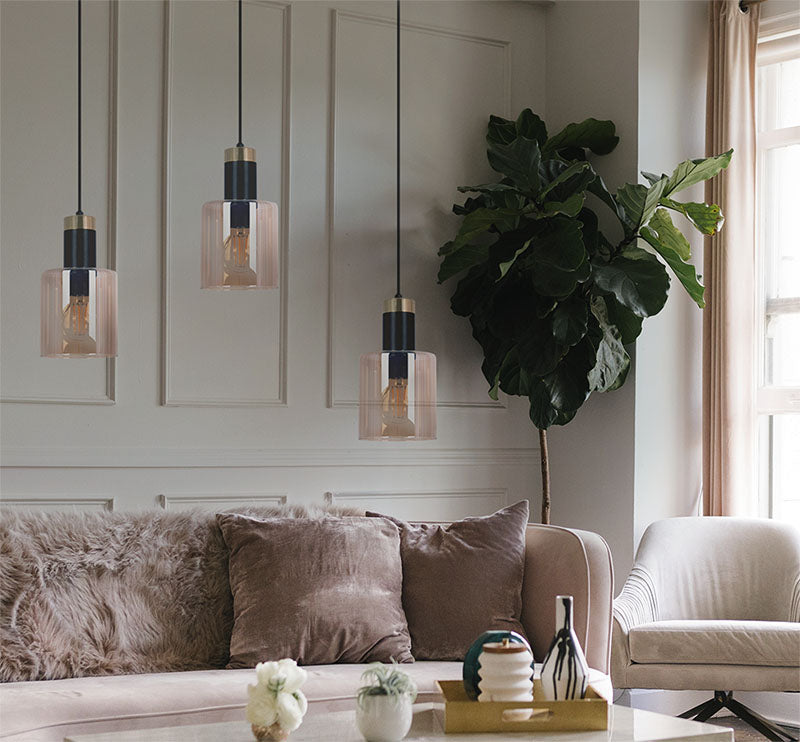 Kaja Alto 3L linear suspension pendant lamp E27 H 90.0cm