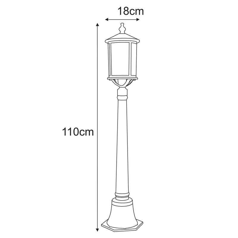 Kaja Chicago 1L street light E27 H 110.0cm