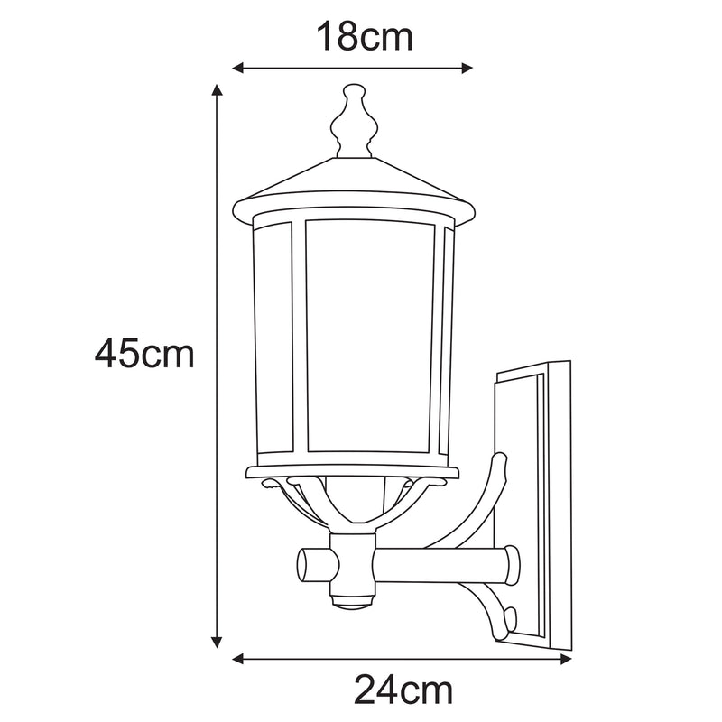 Kaja Miami 1L outdoor wall lamp E27 H 45.0cm