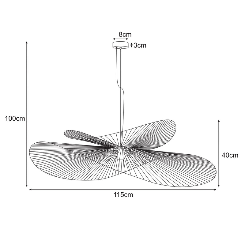 Kaja Kapelusz 1L pendant lamp E27 H 100.0cm