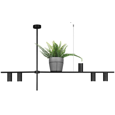 Kaja Rocco 5L linear suspension pendant lamp GU10 H 70.0cm