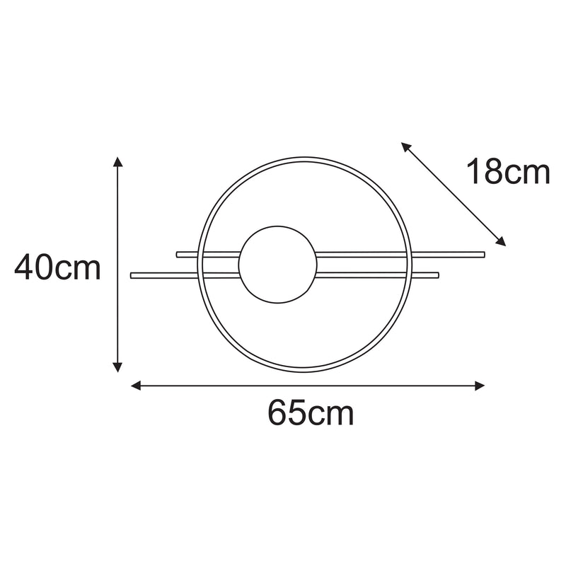 Kaja Corsa 1L wall sconce lamp E14 H 40.0cm