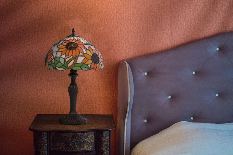 Kaja Sunflower 1L tiffany table lamp E27 H 45.0cm