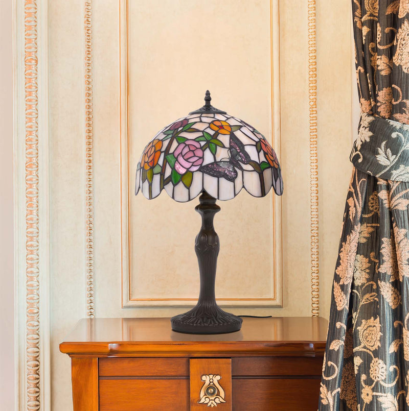 Kaja Rose 1L tiffany table lamp E27 H 45.0cm