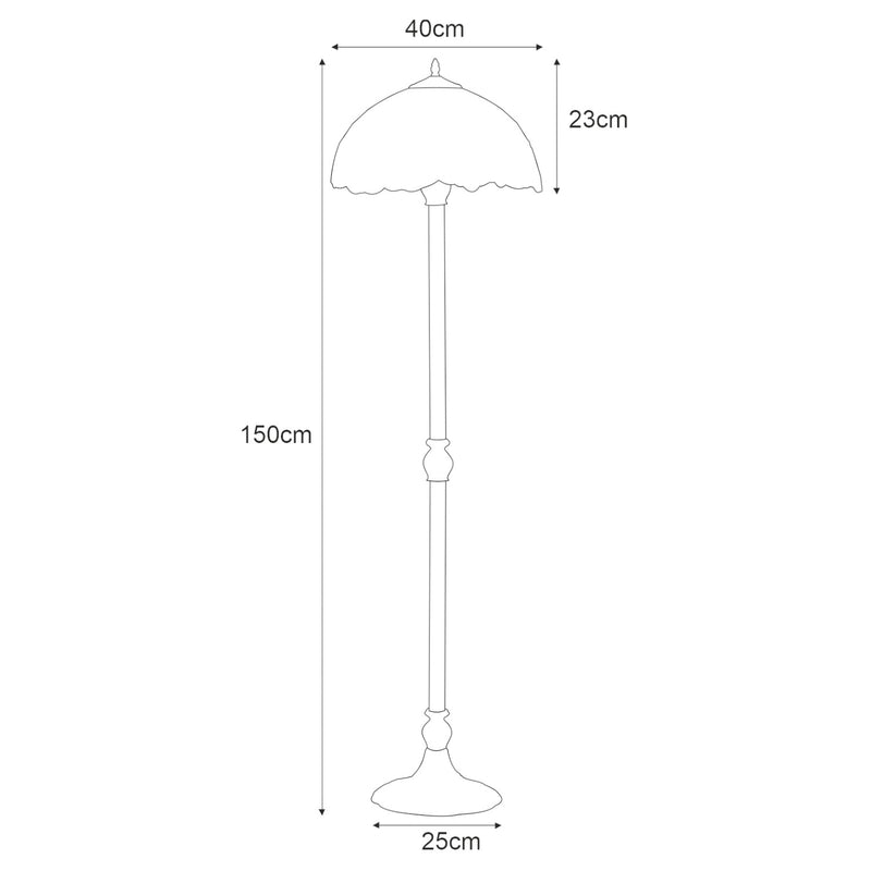 Kaja Rose 2L floor lamp E27 H 150.0cm