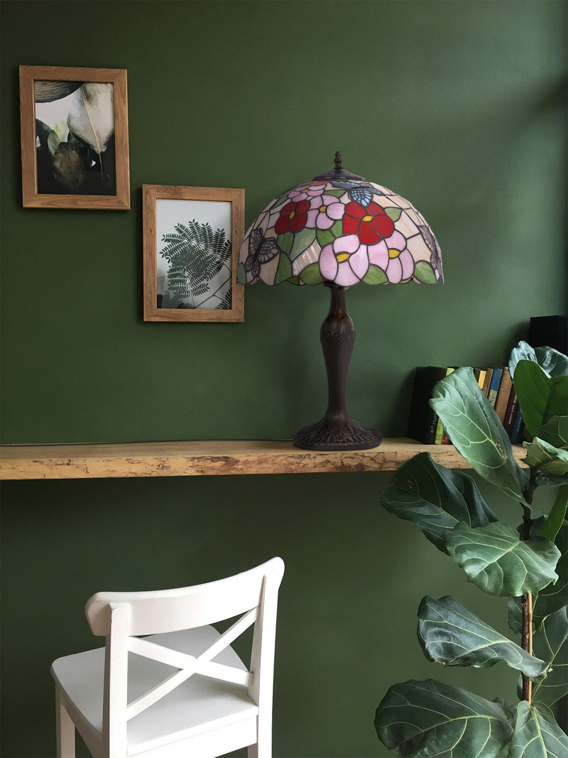 Kaja Butterfly 1L tiffany table lamp E27 H 60.0cm