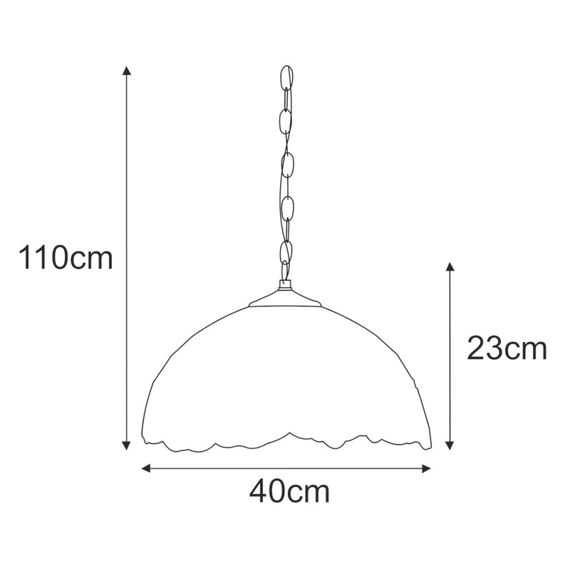 Kaja Butterfly 1L pendant lamp E27 H 110.0cm