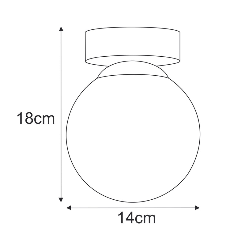 Kaja Inez 1L outdoor ceiling lamp E14 H 18.0cm