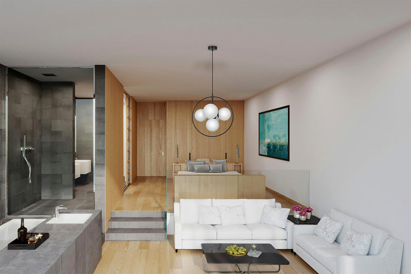 Kaja Inez 5L pendant lamp E14 H 100.0cm