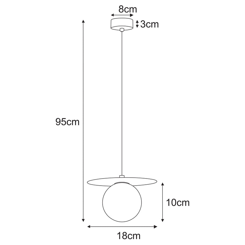 Kaja Robin 1L pendant lamp G9 H 95.0cm
