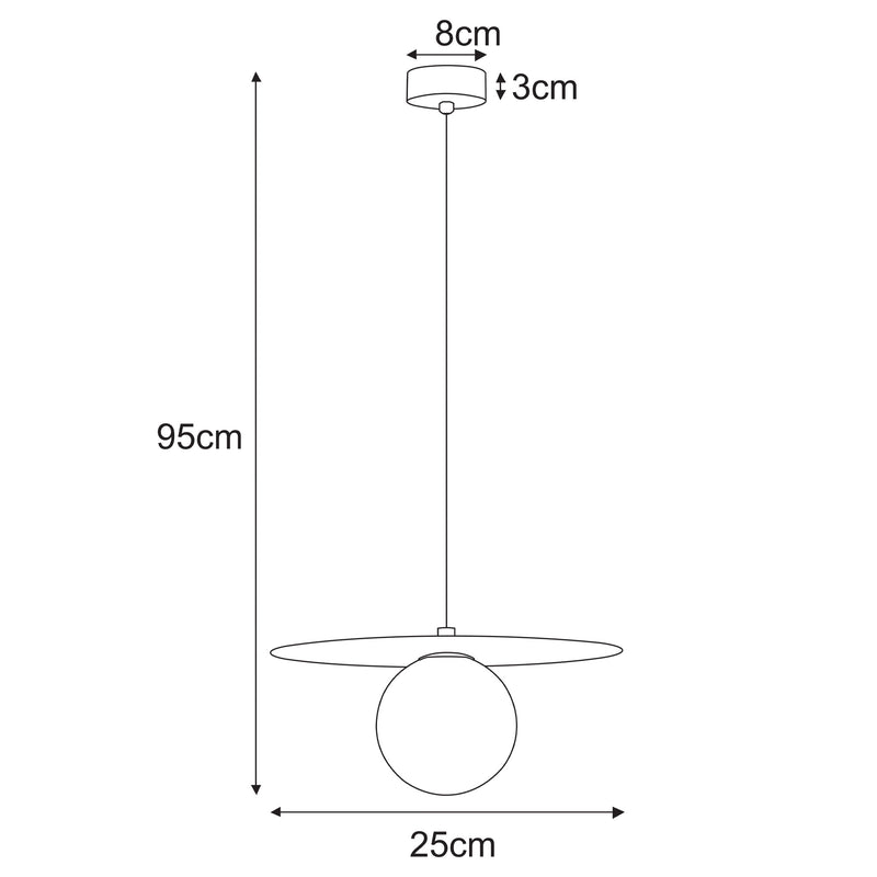 Kaja Robin 1L pendant lamp G9 H 95.0cm