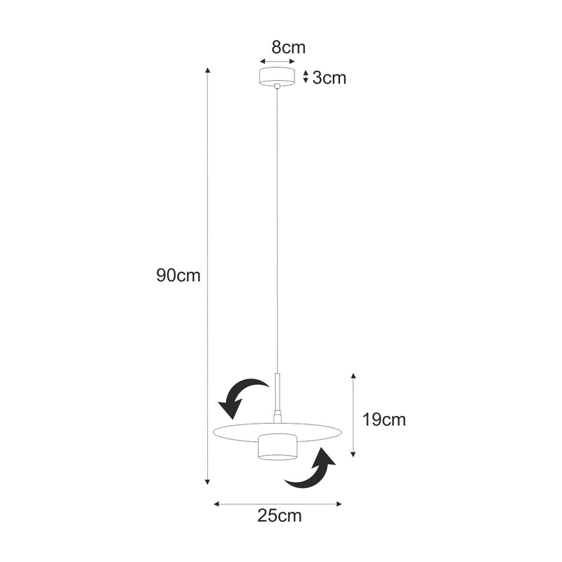 Kaja Burgas 1L pendant lamp GX53 H 90.0cm