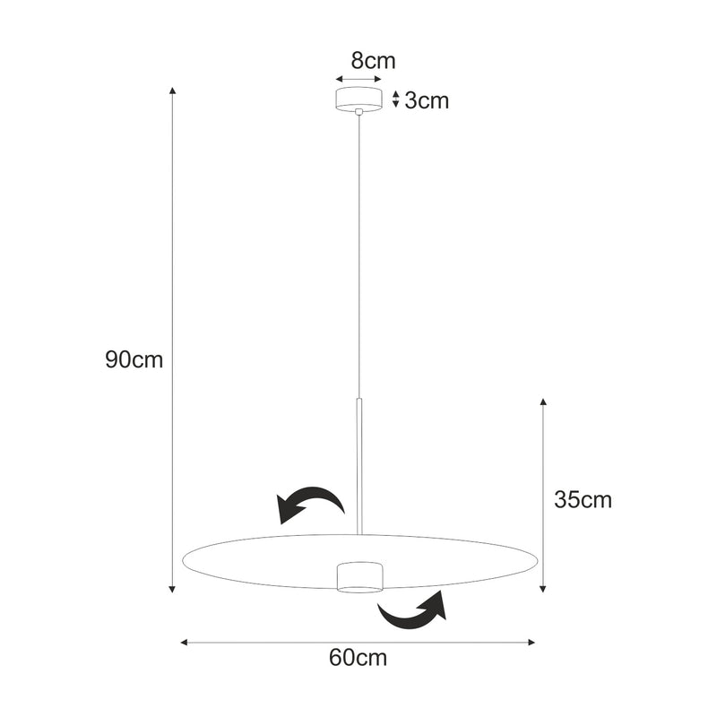 Kaja Burgas 1L pendant lamp GX53 H 90.0cm