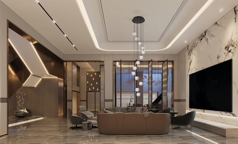 Kaja Aspen 13L pendant lamp G9 H 220.0cm