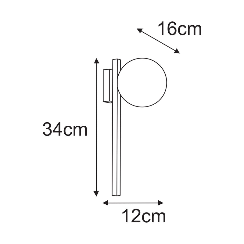 Kaja Paxi 1L wall lamp G9 H 34.0cm