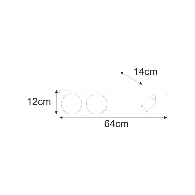 Kaja Swing 3L monorail ceiling lamp G9 / GU10 H 12.0cm