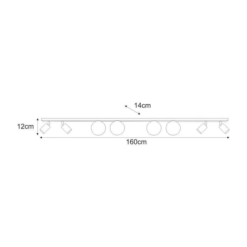 Kaja Andi 8L monorail ceiling lamp GU10 / G9 H 160.0cm