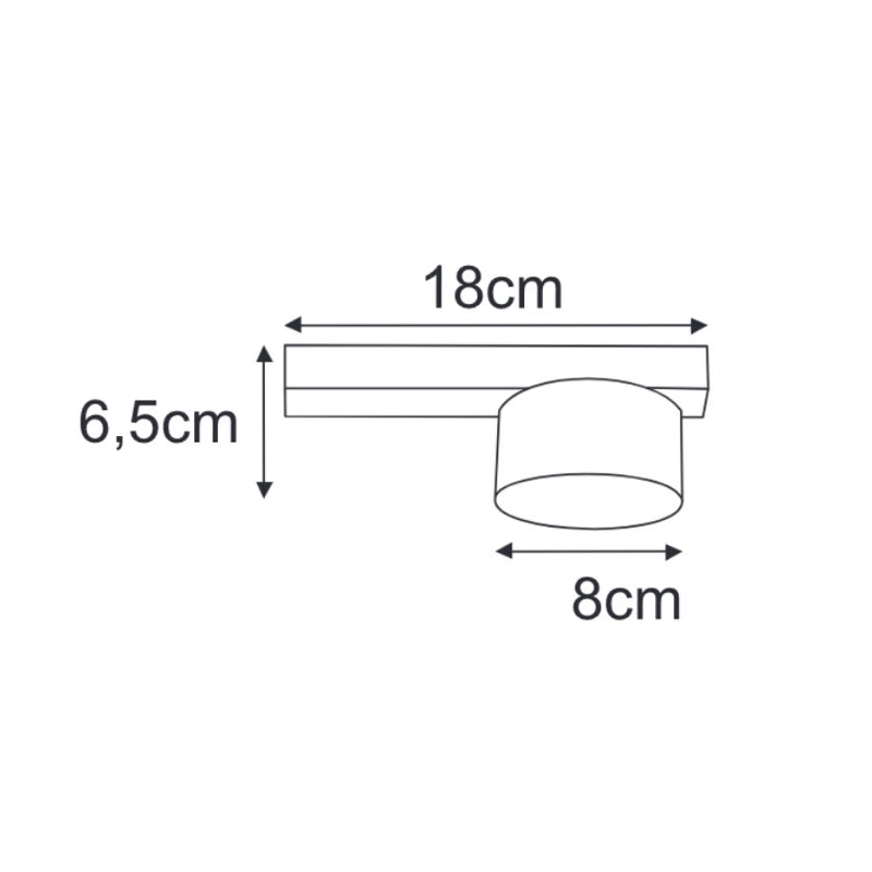 Kaja Cruz 1L ceiling spotlight GX53 H 18.0cm