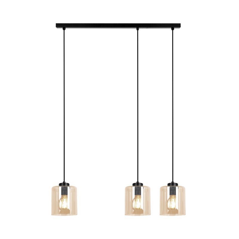 Kaja Soro 3L linear suspension pendant lamp E27 H 100.0cm