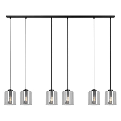 Kaja Miri 6L linear suspension pendant lamp E27 H 100.0cm