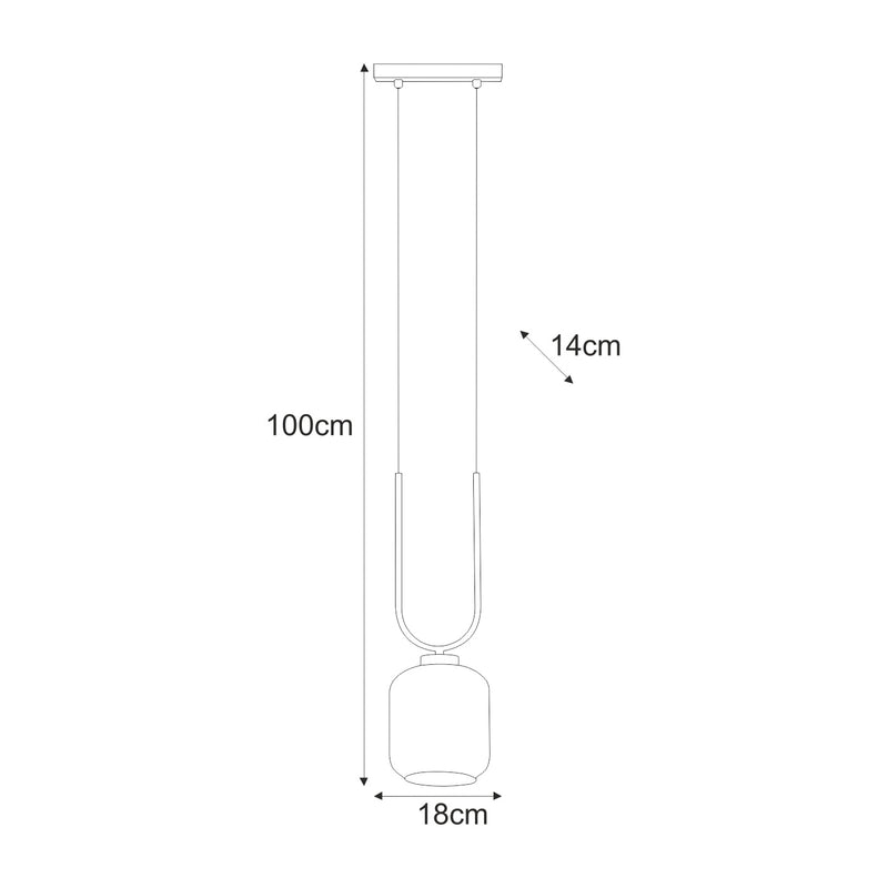 Kaja Coni 1L pendant lamp E27 H 100.0cm