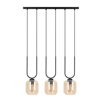 Kaja Coni 3L linear suspension pendant lamp E27 H 100.0cm