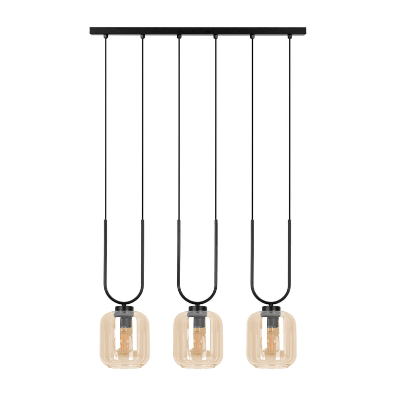 Kaja Coni 3L linear suspension pendant lamp E27 H 100.0cm