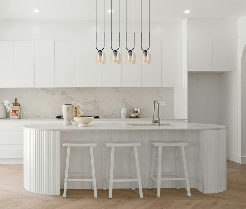 Kaja Coni 4L linear suspension pendant lamp E27 H 100.0cm