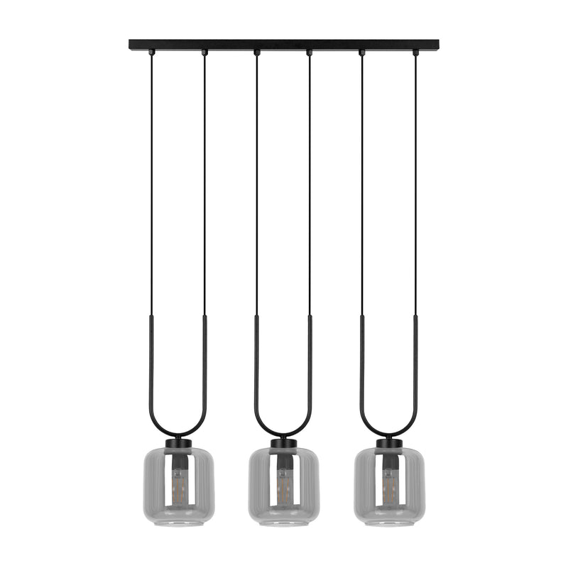 Kaja Bono 3L linear suspension pendant lamp E27 H 100.0cm
