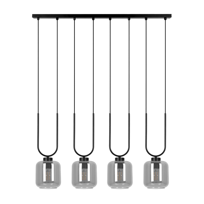 Kaja Bono 4L linear suspension pendant lamp E27 H 100.0cm