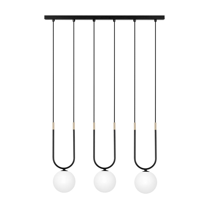 Kaja Enzo 3L linear suspension pendant lamp G9 H 85.0cm