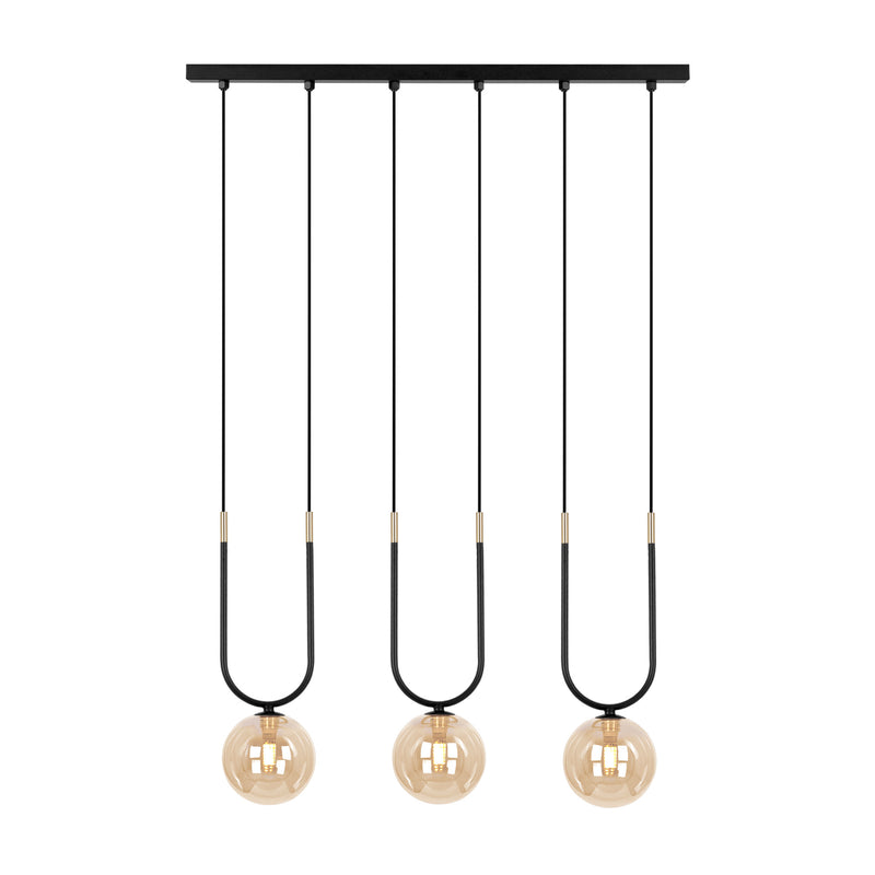 Kaja Goldi 3L linear suspension pendant lamp G9 H 85.0cm