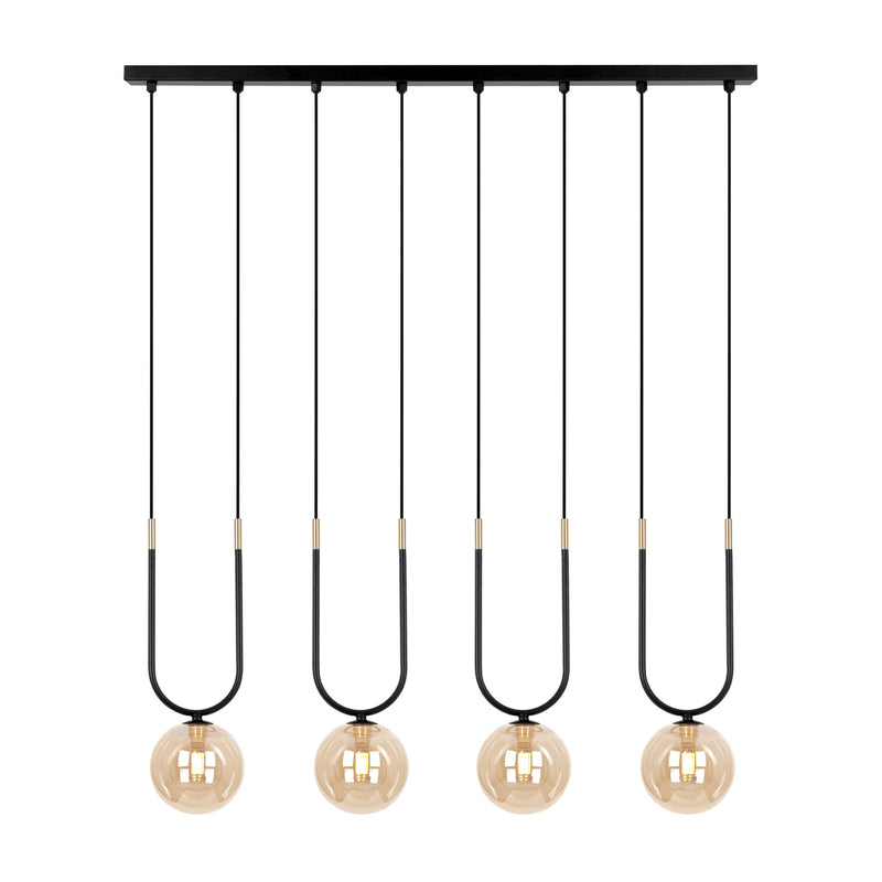 Kaja Goldi 4L linear suspension pendant lamp G9 H 85.0cm