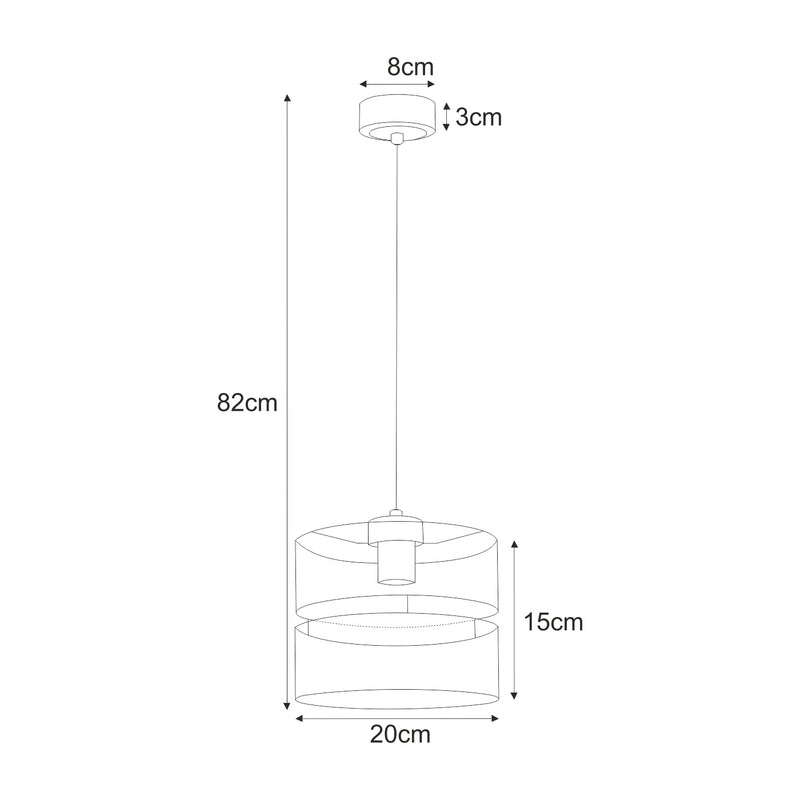 Kaja Malavi 1L pendant lamp E27 H 82.0cm
